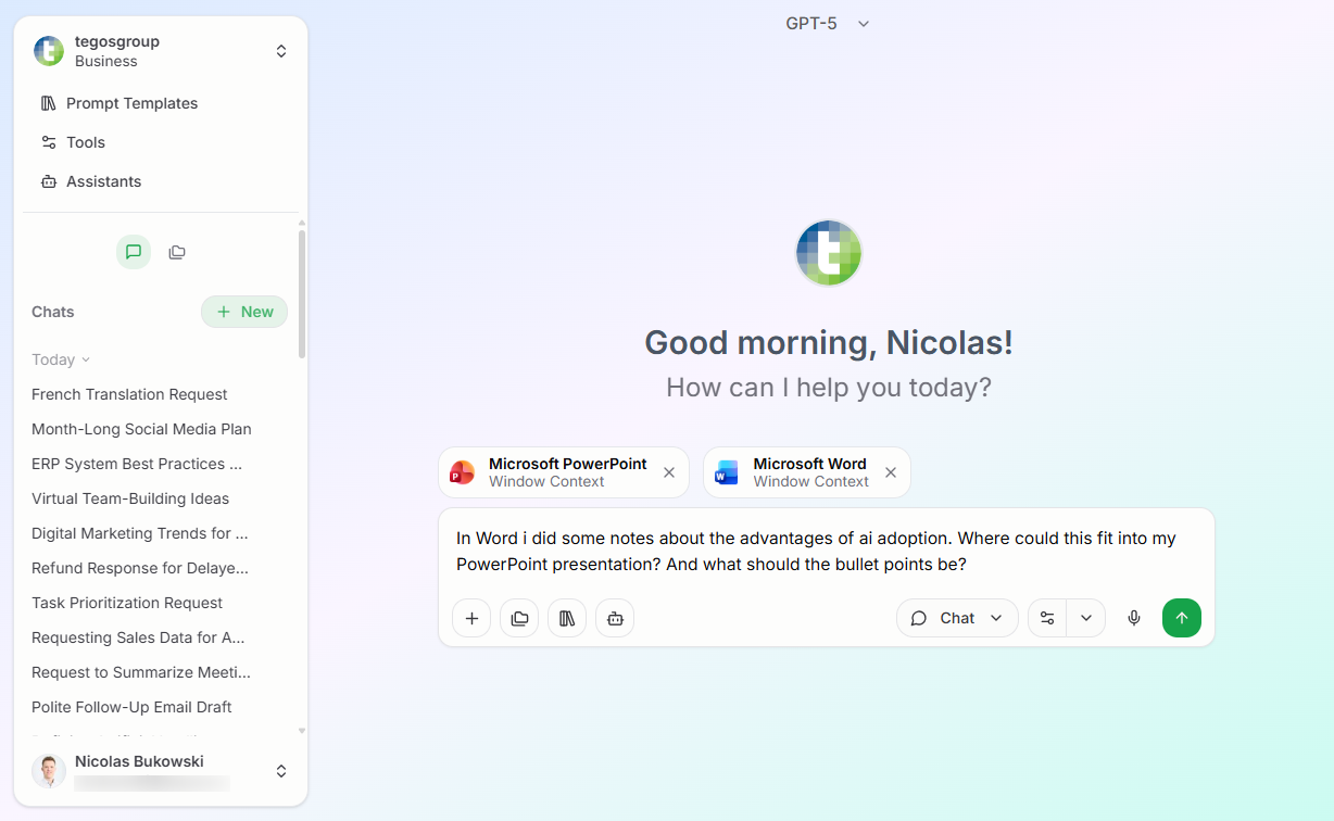 Prompt Based on Your Context